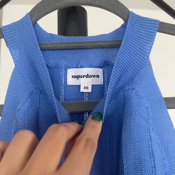 NWT Superdown/ Revolve Solis Mini Dress in Periwinkle- size XS - Picture 4 of 5